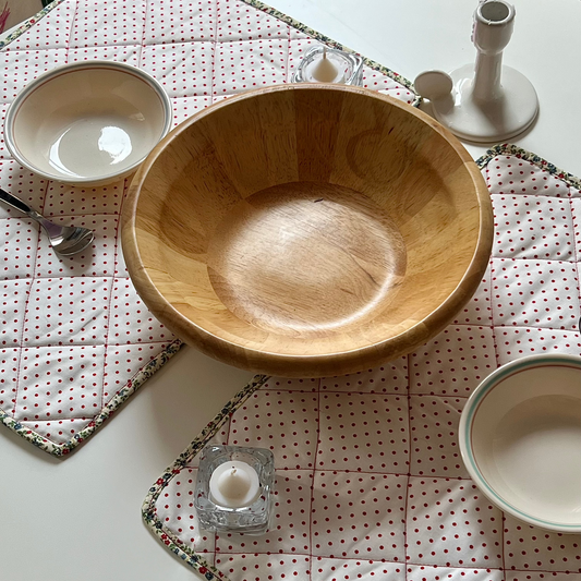 Wooden fruit bowl