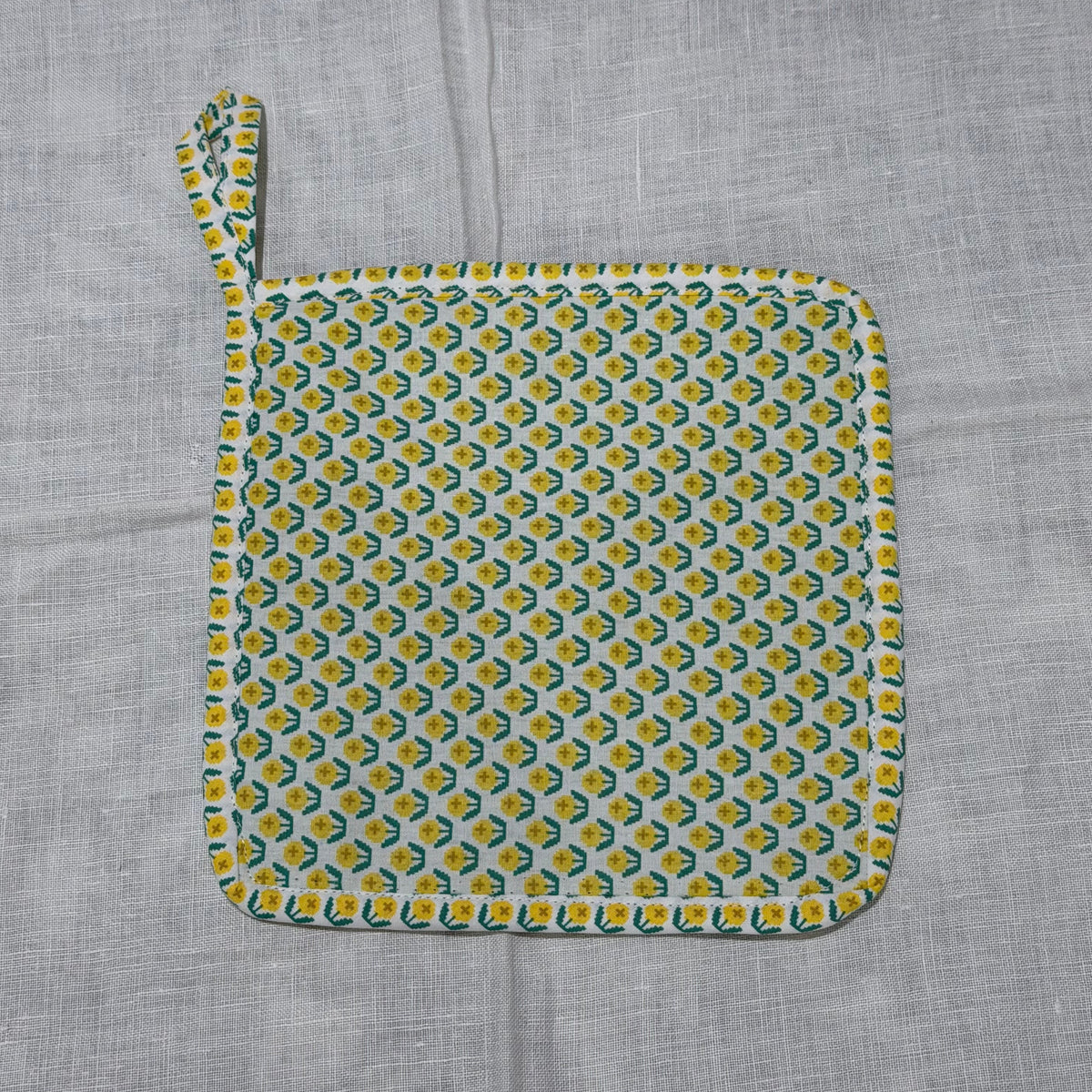 Pot Holder | Yellow Floral