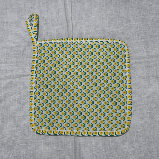 Pot Holder | Yellow Floral