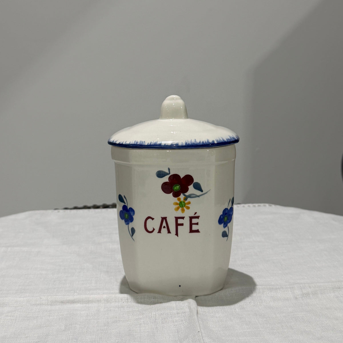 Set of Vintage Canister | Blue Flowers