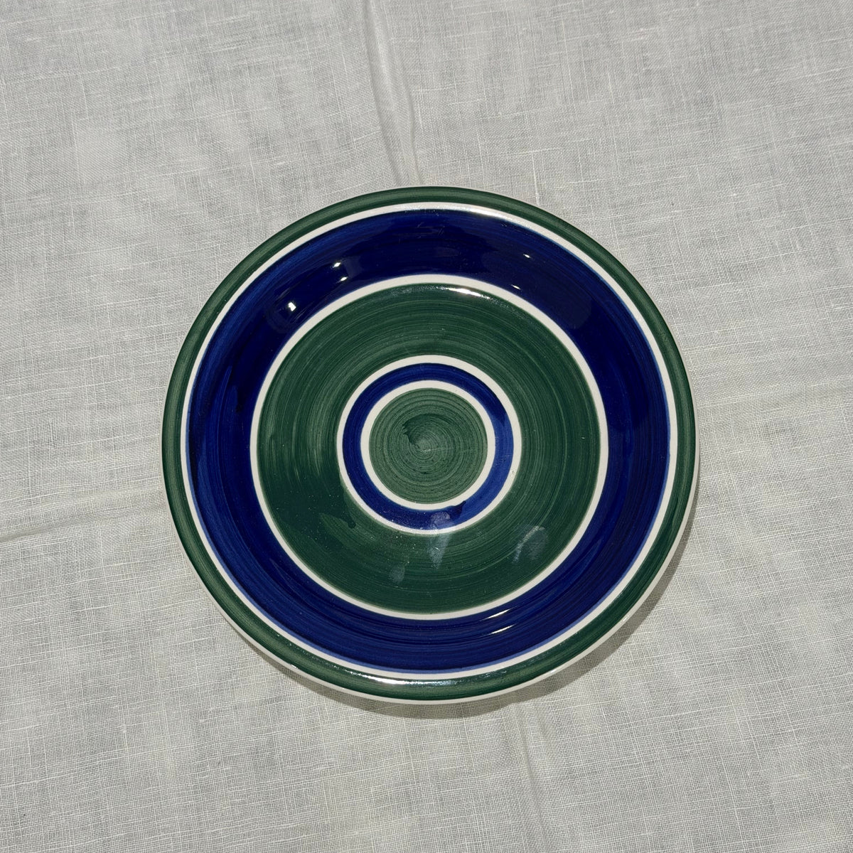 Vintage Plate | Green & Blue