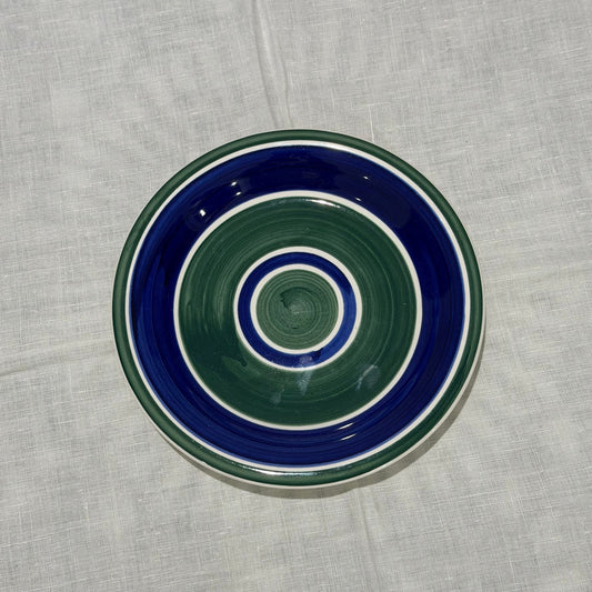 Vintage Plate | Green & Blue