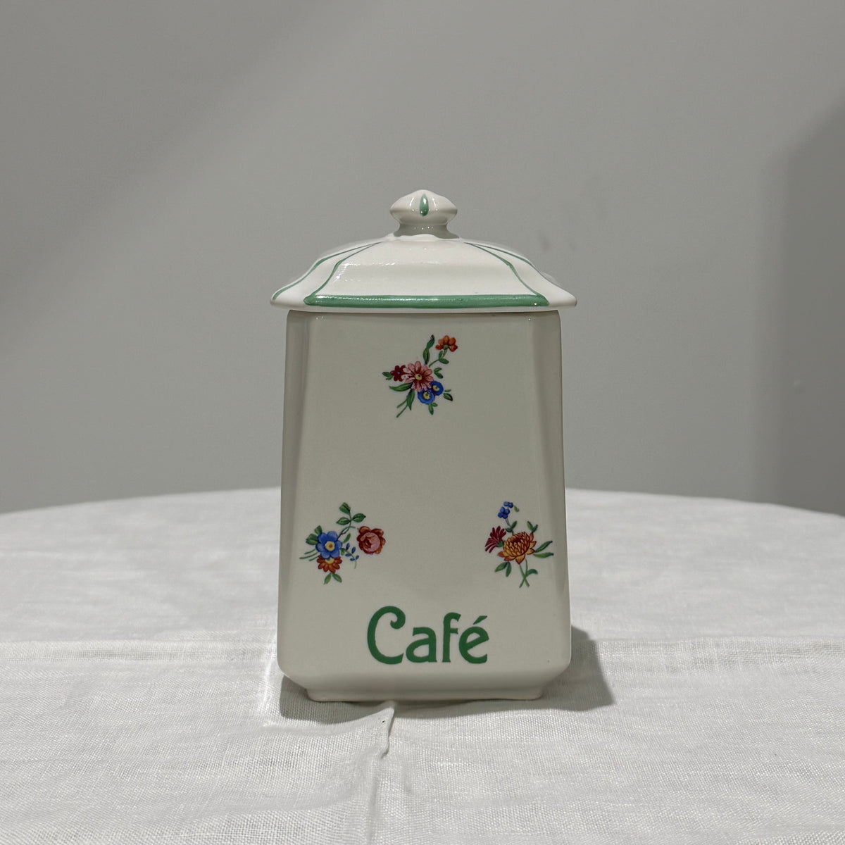 Set of Vintage Canister | Green Floral