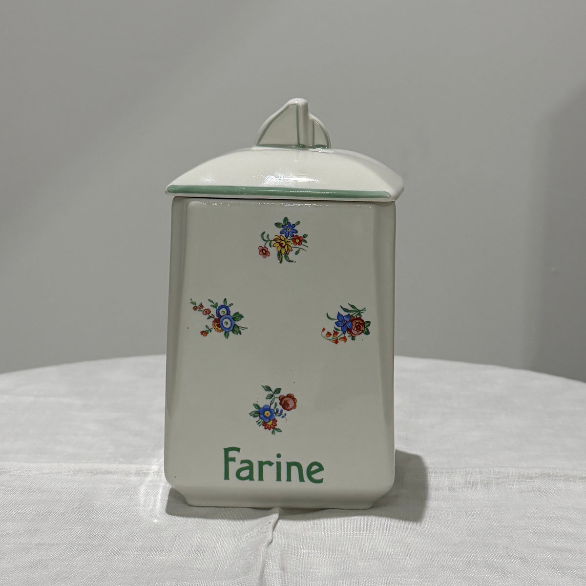Set of Vintage Canister | Green Floral