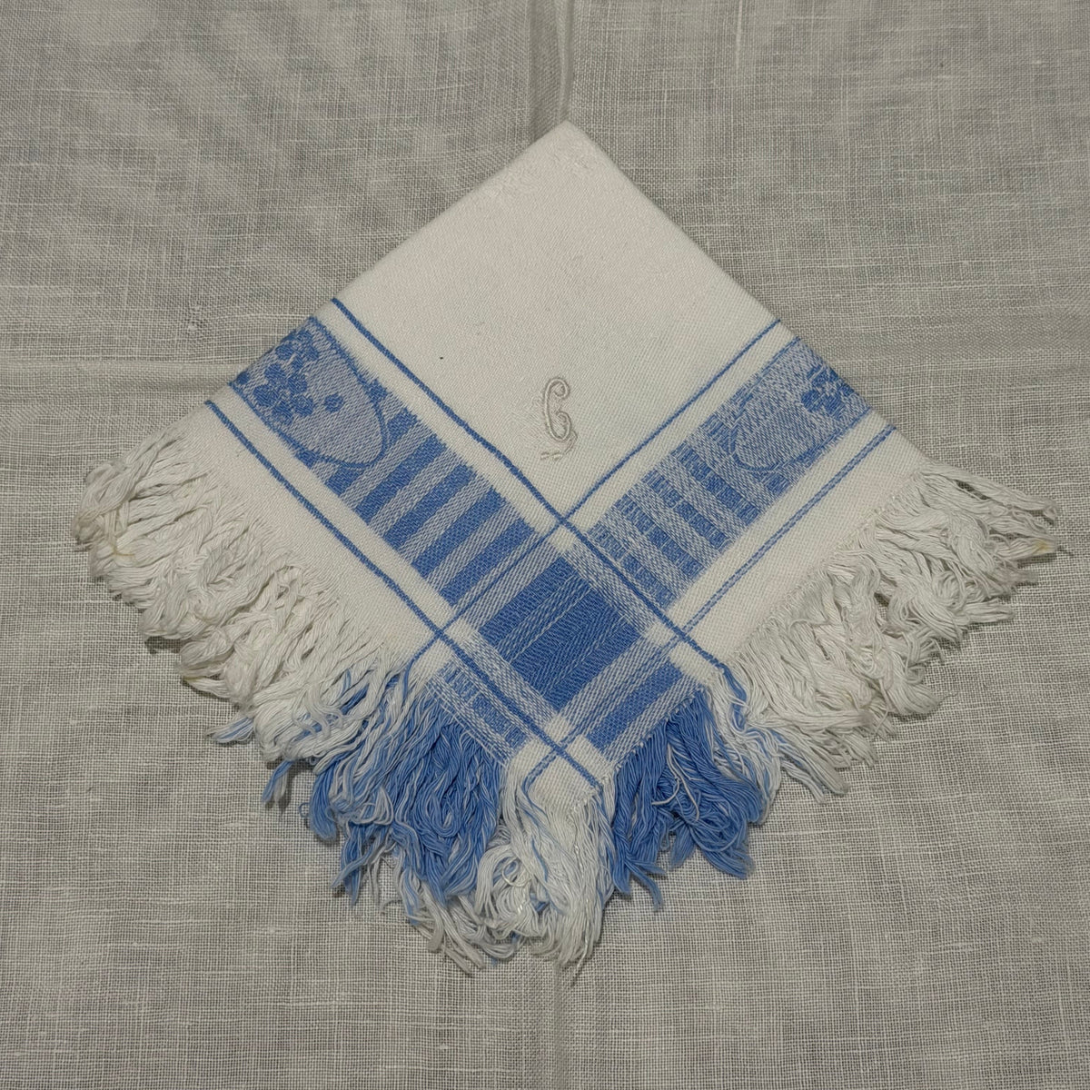 Blue French  Vintage Napkins