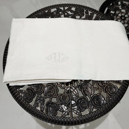 Large Tablecloth | Vintage Damask Linen