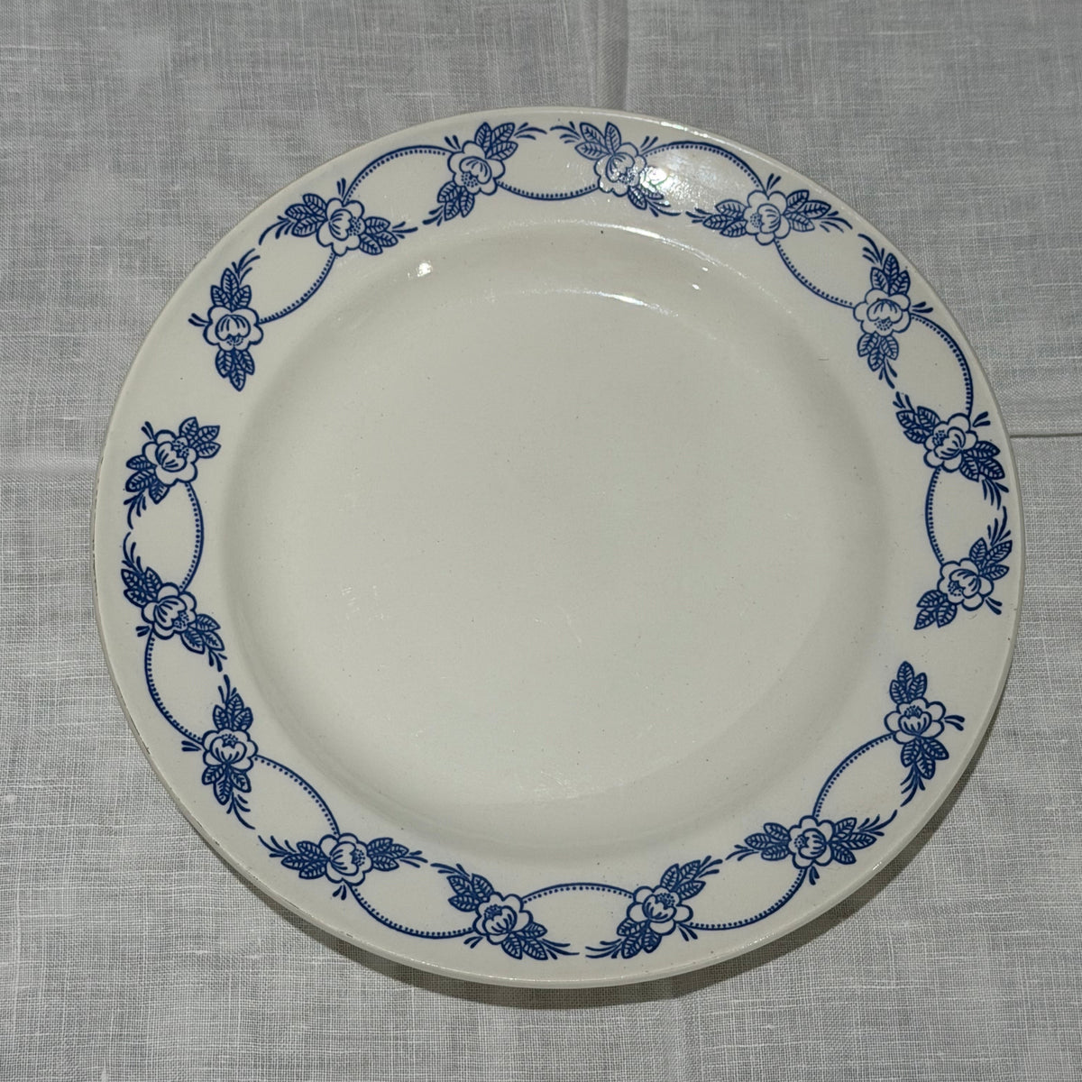 Blue French Floral Plate