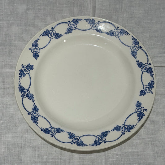 Blue French Floral Plate