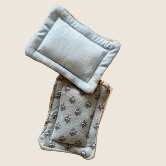 Handmade Linen Sponge | Blue Floral