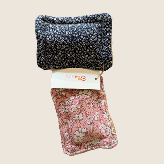 Handmade Linen Sponge | Pink & Navy